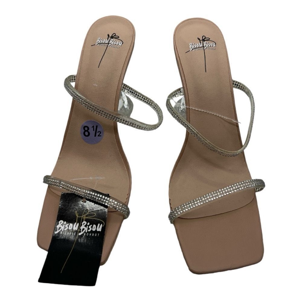 Bisou Bisou Brystol strappy clear heel strappy heels 8.5